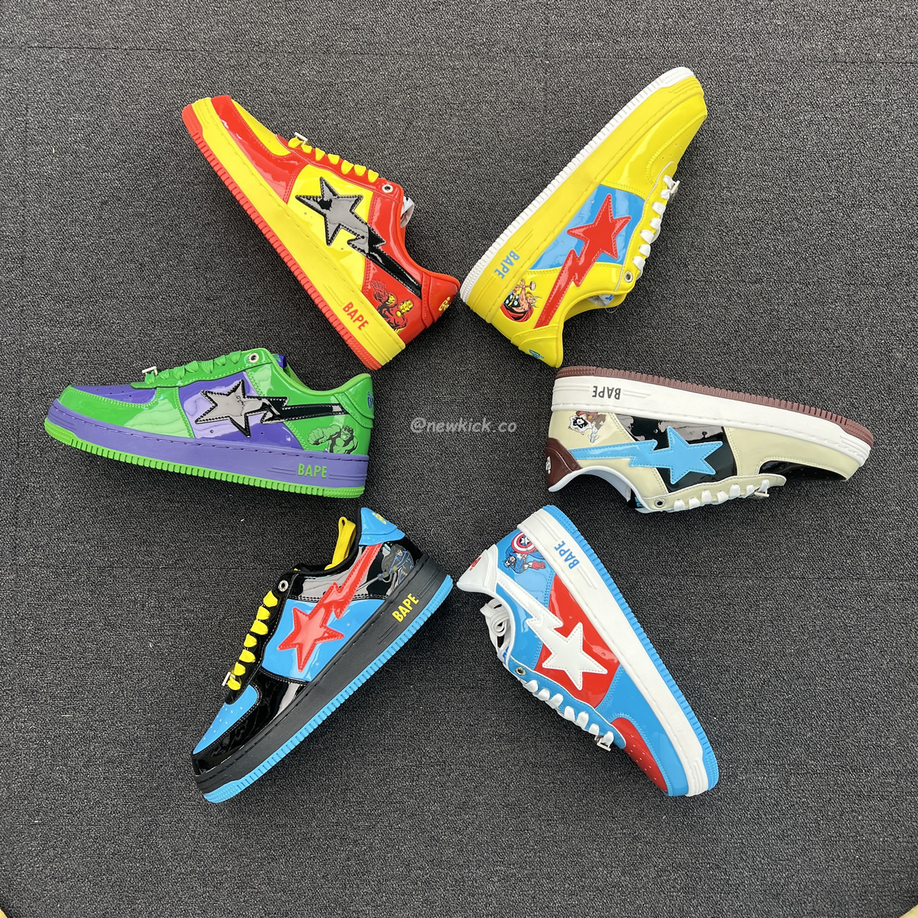 A Bathing Ape Bape Sta Marvel Comics Rocket Raccoon Thor Hulk Captain America Black Widow Iron Man  2022 (32) - newkick.cc